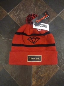 Diamond Paper Supply Co Red Knit Stocking Cap Winter Beanie Hat NWT - Picture 1 of 5
