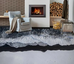 3D Grey Texture 34RAIN35 Floor WallPaper Murals Wall Print Decal AJ Honey - Picture 1 of 6