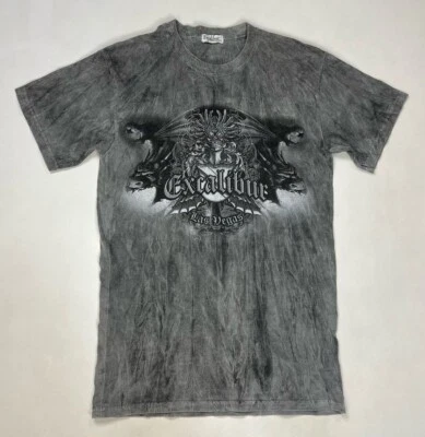Camiseta gráfica Excalibur Las Vegas Hotel Casino para hombre pequeña gris manga corta Foto 1 de 4