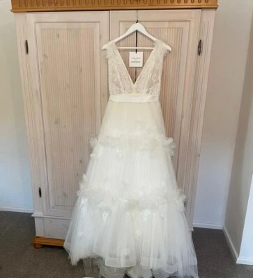 italienisches Brautkleid frisch aus der Reinigung in Gr.L - Bild 1 von 2