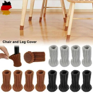 Stuhlbein Socken Gestrickte Möbel Fußbodenschutz Dehnbar Tischbeinabdeckungen - Bild 1 von 15