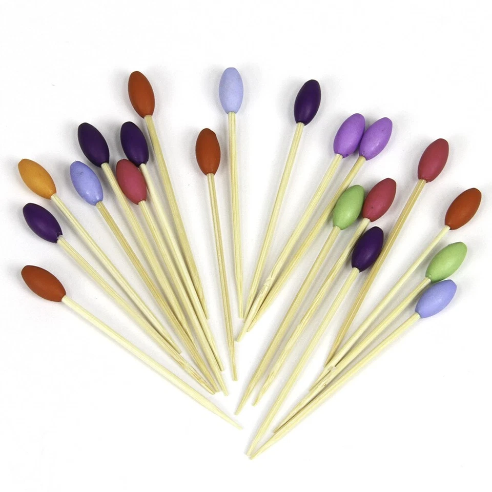 Chef Artesanal Colorido Ovalado Fiesta Comida y Bebida 2.5" Aperitivos Selecciones, Paquete de 20 Foto 1 de 1