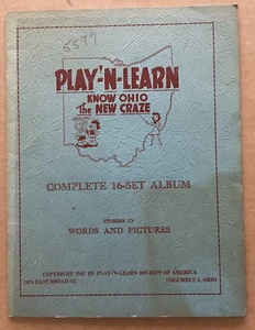 Vintage 1945 PLAY-N-LEARN Know Ohio New Craze Book cut & paste - Foto 1 di 8