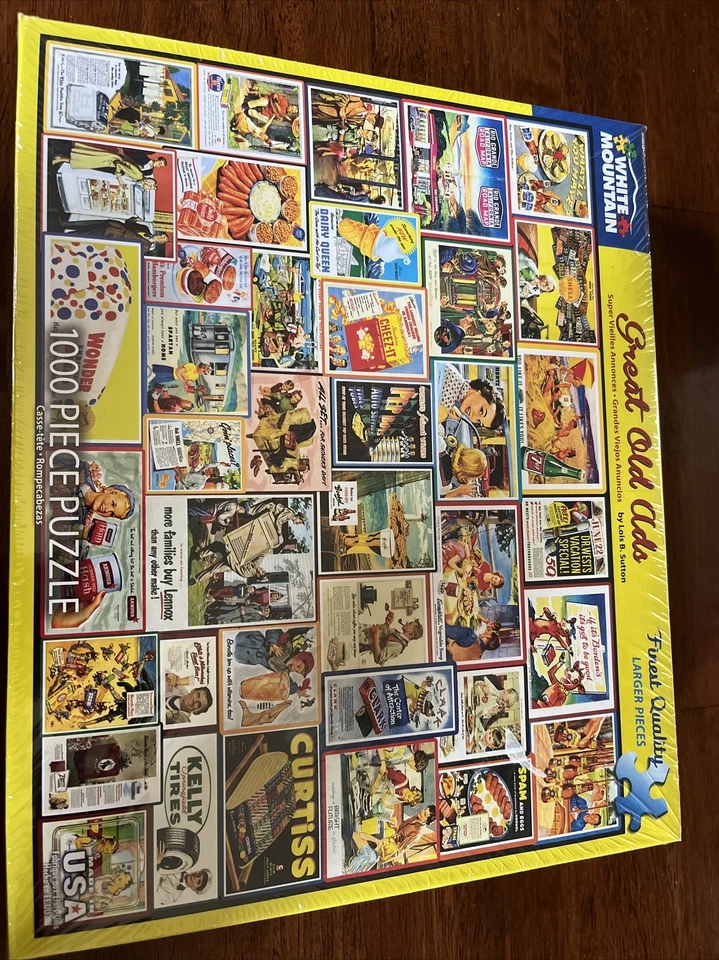 White Mountain #1505 Great Old Ads 100piece Jigsaw Puzzle