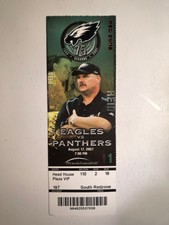 PHILADELPHIA EAGLES PANTHERS 2007 GAME TICKET LINC 8/17 - PRESEASON