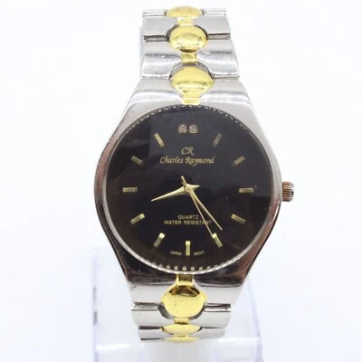 Charles Raymond Watch Mens Silver & Gold Tone Stainless Steel Classic Luxury - Image 1 of 4