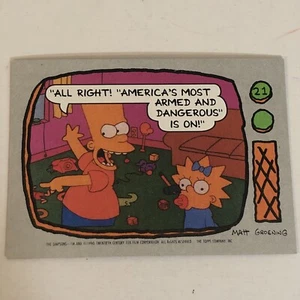 The Simpsons Trading Card 1990 #21 Bart & Maggie Simpson - Picture 1 of 2