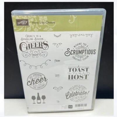 Estampillas de goma de bebidas de Año Nuevo de Navidad para aplaudir AQUÍ PARA ALEGRAR Foto 1 de 2