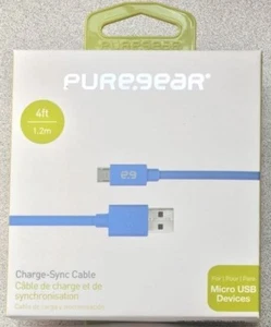 Brand New Original PureGear Charge & Sync Cable for Micro USB Smartphones -4ft ! - Picture 1 of 6