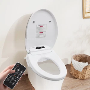 Electronic Heated Smart Bidet Toilet Cover Seat Intelligent Toilet Seat EU PLUG - Picture 1 of 24