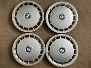 SET OF 4 OEM BMW 36.13-1179 170 WEGU WHEELCOVERS ("hubcaps") 14" - GOOD - Picture 1 of 11