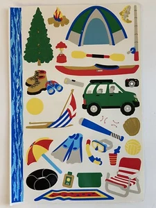 One Sheet Summer Sports Stickers Camp Swim Mrs. Grossman's Stickers 2002 - Picture 1 of 5