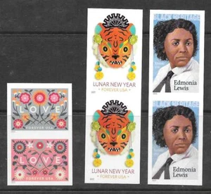 First 3 IMPERFORATE (NO DIE-CUT) 2022 Issues/Vert Pairs, MNH-5661b, 5662a, 5663a - Bild 1 von 1