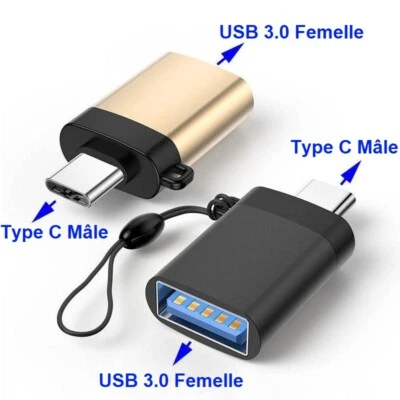 OTG Adapter USB 3.0 Female To Type-C Male IN Alloy Aluminium - Image 1 of 4