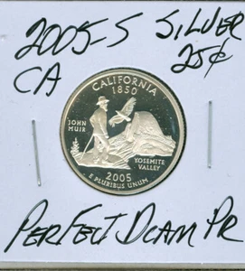 2005 S CALIFORNIA QUARTER SILVER PERFECT ULTRA FINEST PROOF DCAM 90 CENTS SHIP - Picture 1 of 2