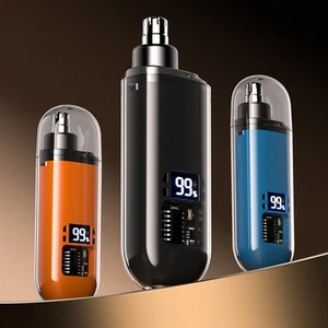 Men's Electric Nose Hair Shaver with Rechargeable and Digital Features - Photo 1/18
