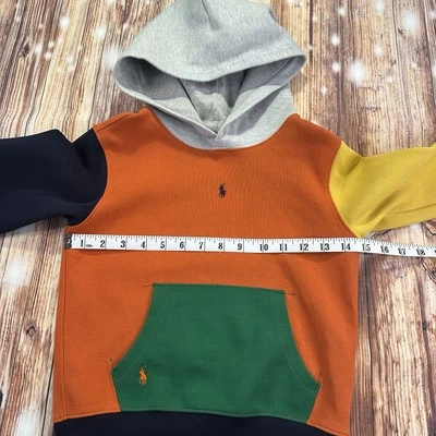 Polo Ralph Lauren Niños Naranja Multicolorblock Pullover Sudadera con Capucha Talla 6 Foto 1 de 4