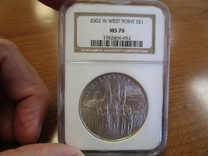 2002-W United States Commemorative Silver Dollar West Point NGC MS70 #2 - Picture 1 of 2