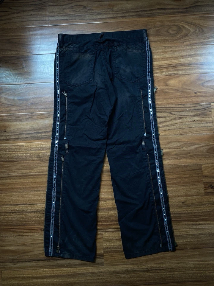 PPFM Pants Men's Size 32 Black with Bleached Details Sequon Straight Leg Pants - Image 1 of 4