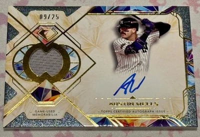 Reliquia de Austin Wells Topps Diamond Icons 2025 automático/25 Yankees Foto 1 de 2