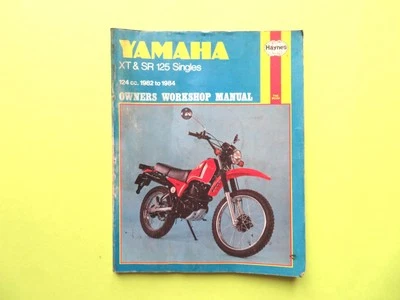 YAMAHA XT125 SR125 HAYNES WORKSHOP SERVICE MANUAL - 1982-1984 - Image 1 of 4