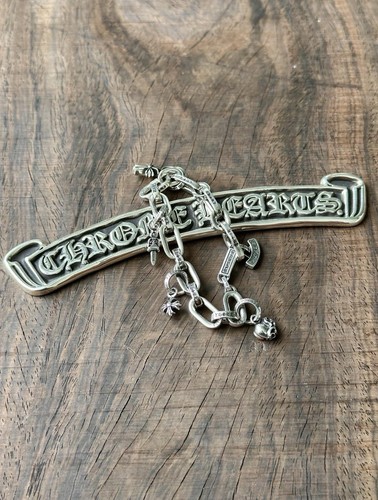 CHROME HEARTS bracciale stile cuori cromati 8 pollici