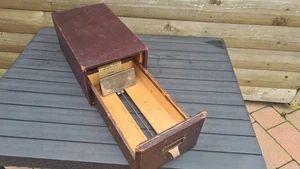 VINTAGE ADVANCE SERVICE GRADE CARD INDEX BOX  CABINET DESK TOP OFFICE DRAWERS - Picture 1 of 8
