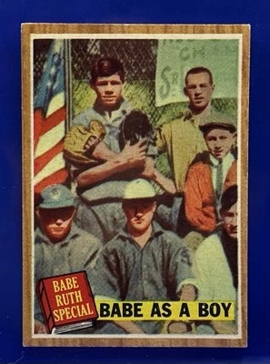 1962 TOPPS GREEN TINT # 135 BABE RUTH SPECIAL HOF BABE AS A BOY EX FREE SHIPPING - Image 1 of 2