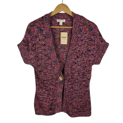 NWT Coldwater Creek Marled Knit Cardigan Small Multicolor Sweater Cottage Boho - Image 1 of 4