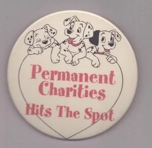 Botón Pinback Disney - 101 Dalmations - Organizaciones benéficas permanentes llega al lugar - Imagen 1 de 2