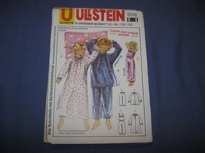 Ullstein Kinder Schnittmuster, Nachtwäsche, Gr. 92-122,  Nr. 9316 Retro Vintage - Bild 1 von 3