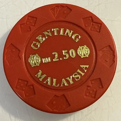 CHIP DE CASINO RESORT WORLD GENTING $2,50 MALASIA ENVÍO COMBINADO Foto 1 de 3