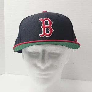 New Era Boston Red Sox Wool Hat Adjustable Snapback Black Green 59fifty  - Picture 1 of 10