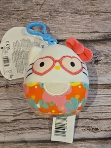 Squishmallow Hello Kitty Hawaii Llavero Clip Corazón Gafas Nuevo con Etiquetas (179) - Imagen 1 de 2