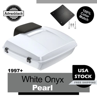 Paquete de afeitadora White Onyx Pearl Tour para Harley Street Road King Glide 1997+ Foto 1 de 4