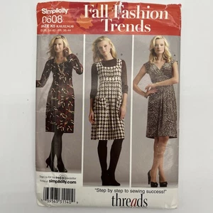 Simplicity 0608 Knit Dresses Bodice & Sleeve Variations Size 8-16 Uncut - Picture 1 of 4