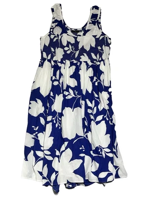 Vestido Lane Bryant Midi Solero 22/24 Floral Romántico Cottage Vestido Algodón Calado Foto 1 de 4
