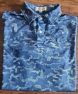 Peter Millar Summer Comfort Polo Shirt Boy's Medium 9-10 Blue Youth Performance - Picture 1 of 6