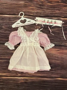Abito compleanno 1989 Pleasant Company American Girl Samantha Pinafore & Circlet - Foto 1 di 5