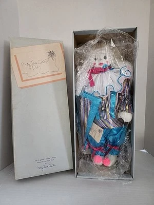 Betty Jane Carter Vtg Limited Edition 1987 Musical Porcelain Clown IN Doll Vali - Imagem 1 de 4