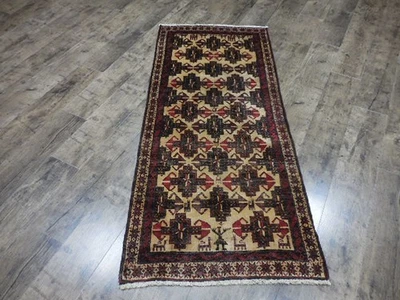 Authentic Vintage Turkish Rug,Geometric Turkish Anatolian Rug 2.3x5 Ft - Image 1 of 4
