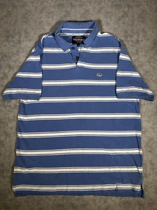 Polo uomo vintage anni 2000 Ecko Unltd taglia 3XL blu a righe manica corta anni 00 Y2k - Foto 1 di 5