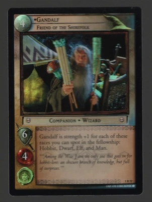 GANDALF FRIEND OF THE SHIREFOLK FOIL LOTR TCG CCG 1R72 - Image 1 of 2