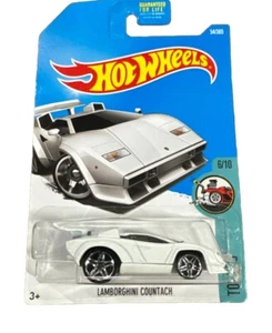 Lamborghini Countach 2015 Hot Wheels blanco tooneado 54/365 diecast coche exótico nuevo - Imagen 1 de 7