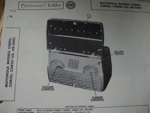 Original Sams Photofact Manual MOTOROLA 52M1U, 52M1U, 52M3U (188) - Picture 1 of 1