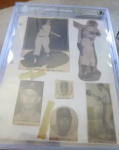 Mickey Mantle Rookie Era (d.1972) Brideweser McDougal Signed 8.5x11 Sheet BAS - Picture 1 of 5