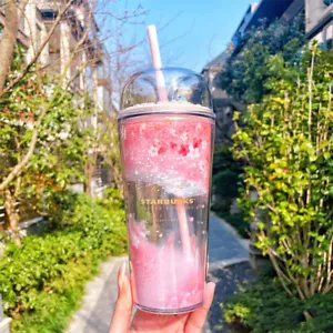 New Starbucks 2022 Spring Cherry Blossom Sakura Bird PP 473ml Straw Cup Tumbler - Picture 1 of 8