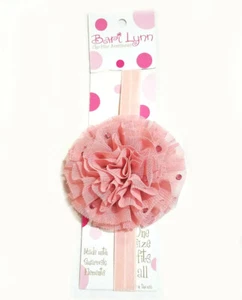BARI LYNN GIRLS PASTEL SPRING APRICOT HEADBAND SPARKLY STONES BEDAZZLED TODDLER - Picture 1 of 1