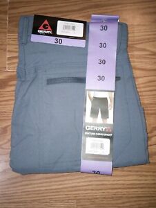 NWT Men's Gerry Venture Cargo Shorts Shade Blue 30 Zippered Pockets Adjustable 