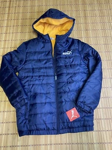 Puma kids puffy jacket size large 14-16 , Blue/ Yellow - Picture 1 of 8